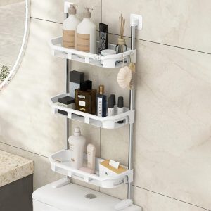 Étagère Murale Réglable – Rangement Intelligemment Optimisé pour la Salle de Bain