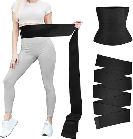 Ceinture Gainante Wrap-Around 4M x 10CM – Bande Ventre Ajustable pour Taille Fine & Soutien Lombaire | Fitness & Post-Partum – Image 4