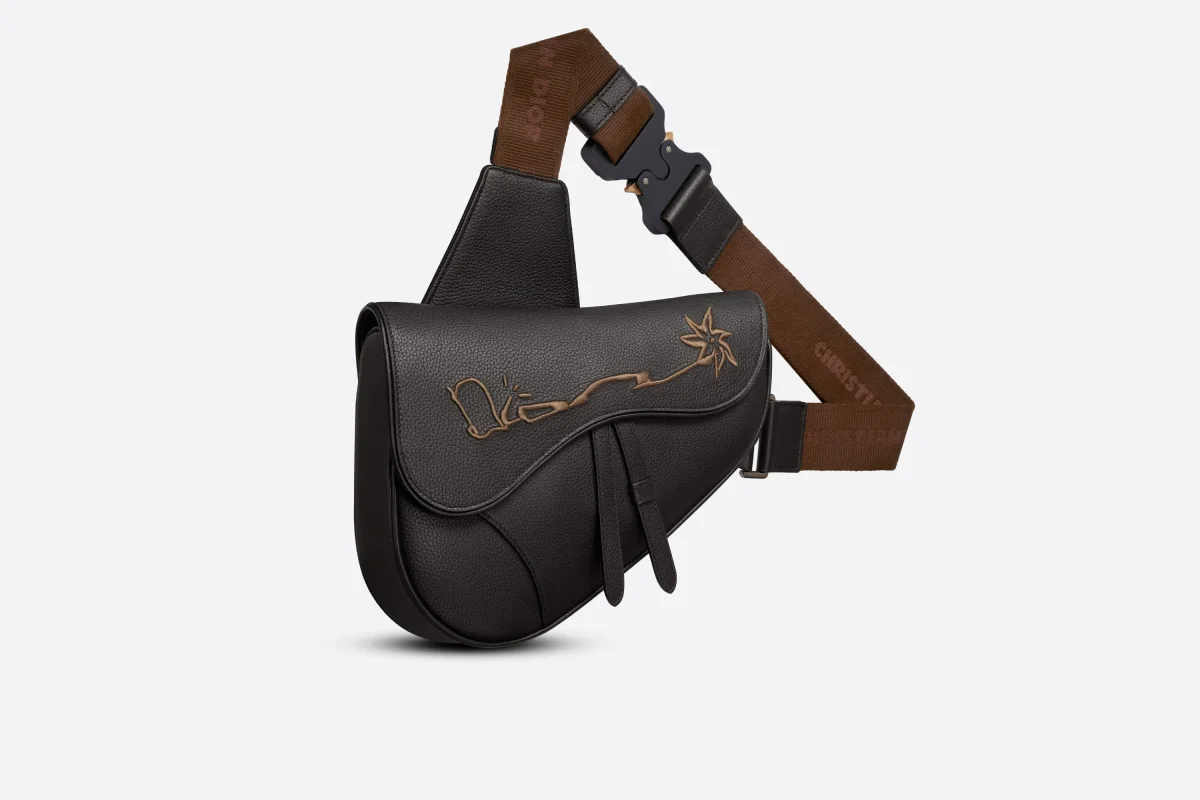 Dior x CACTUS JACK Saddle Bag Black – Image 3