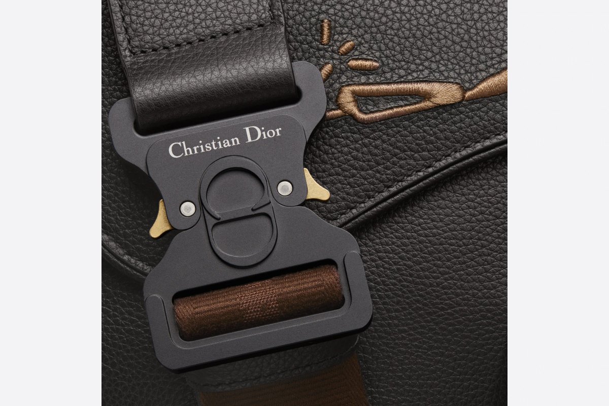 Dior x CACTUS JACK Saddle Bag Black – Image 5