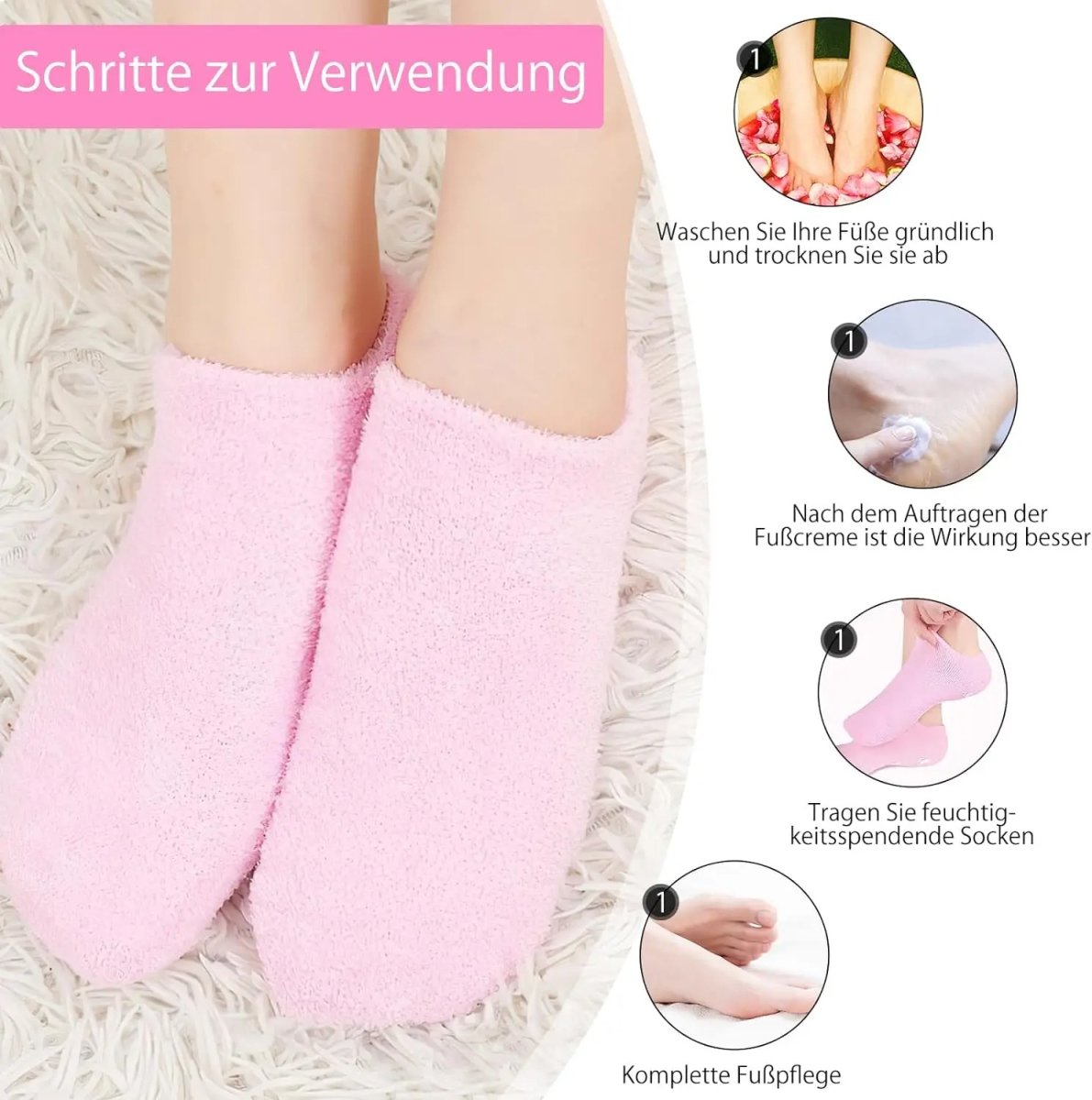 2 Chaussettes hydratantes pour soin des pieds – Image 5
