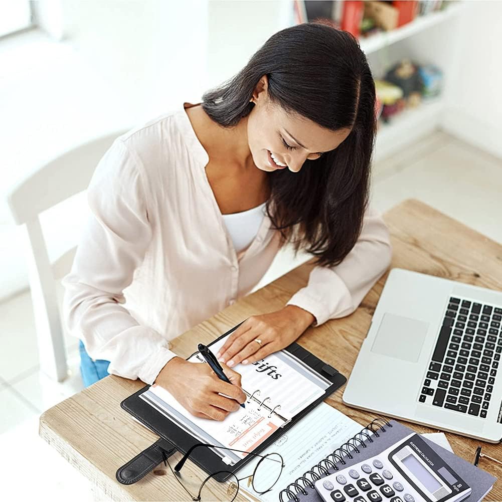 Classeur budgétaire – A6 – Classeur Réutilisable avec 10 Pochettes Zippées pour Gestion des Dépenses – Image 4