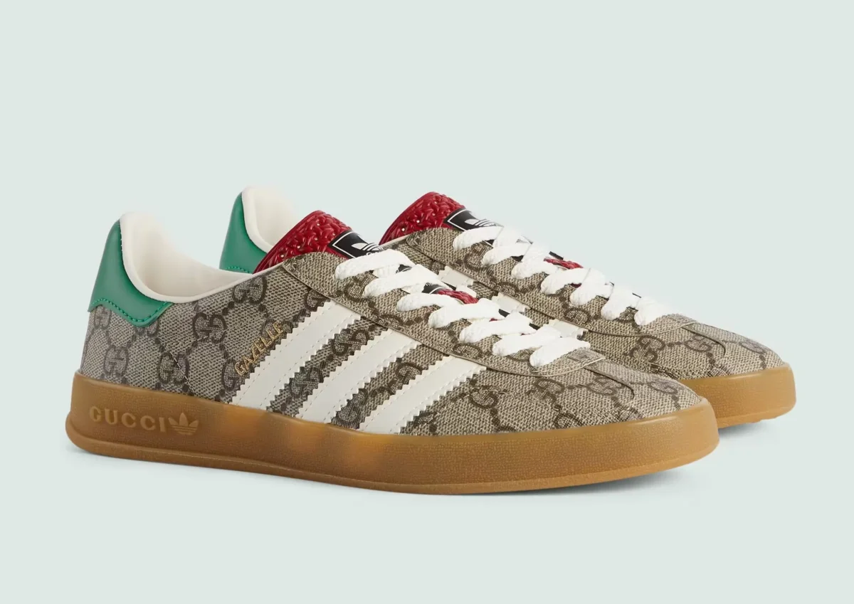 adidas x Gucci Gazelle Beige GG Monogram – Image 3