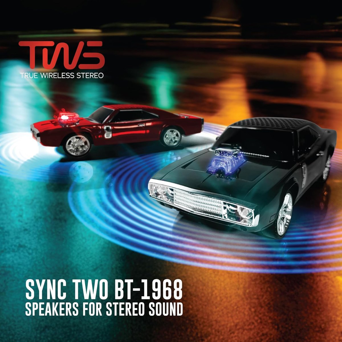 Enceinte Bluetooth Voiture BT-1968 – Haut-parleur sans fil design Muscle Car – Image 3