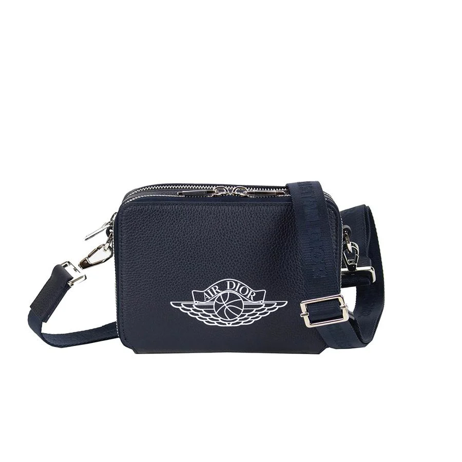 Dior x Jordan Wings Messenger Bag in Calfskin with Silver-tone – Image 2