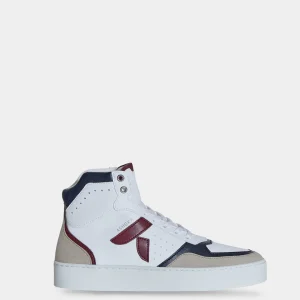 Sneaker Matéo montante biosourcée & recyclée bordeaux-marine
