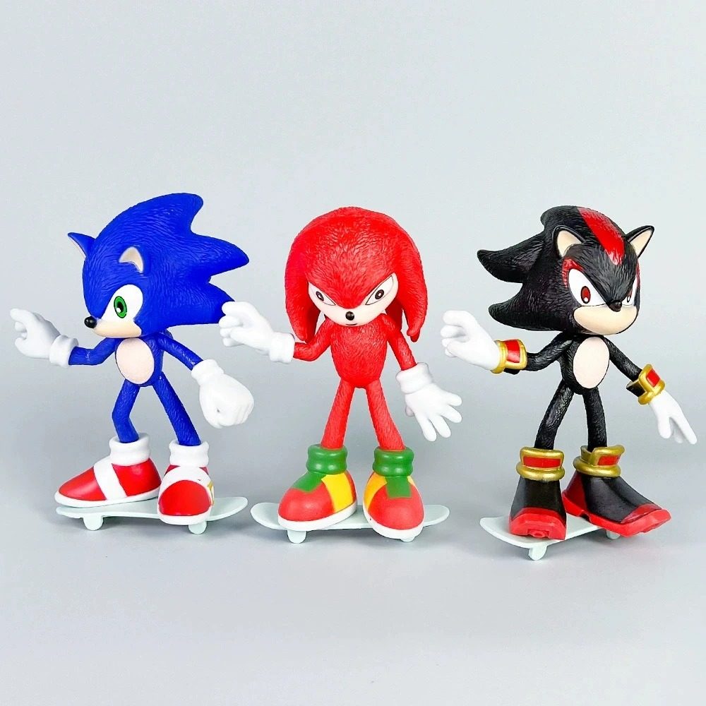 Figurines Sonic le Hérisson Collection Deluxe – Personnages Emblématiques, Skateboards Inclus – Hauteur 15-17 cm – Image 3