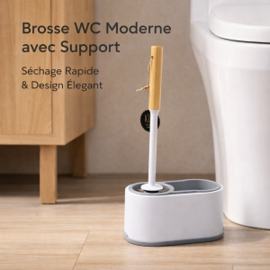 Brosse WC Moderne avec Support – Séchage Rapide & Design Élégant