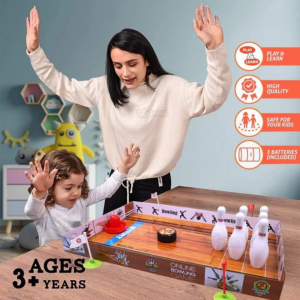 Jeu de Bowling de Table Interactif – Air Hockey et Bowling pour Enfants et Famille