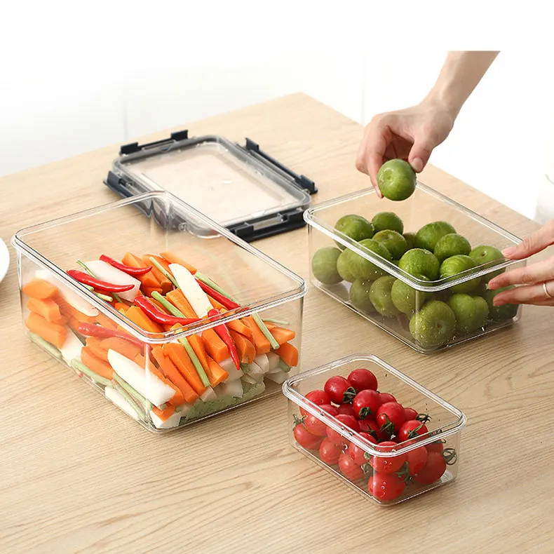 Boîte de Rangement Frigo Hermétique et Transparente – Organisateur de Cuisine Empilable pour Aliments Frais – Image 3