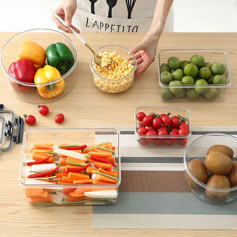 Boîte de Rangement Frigo Hermétique et Transparente – Organisateur de Cuisine Empilable pour Aliments Frais – Image 4