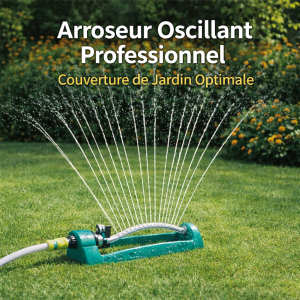 Arroseur Oscillant Professionnel – Couverture de Jardin Optimale