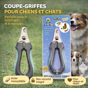 Coupe-Ongles Professionnel avec Lime pour Chien & Chat – Acier Inoxydable – Précision & Sécurité