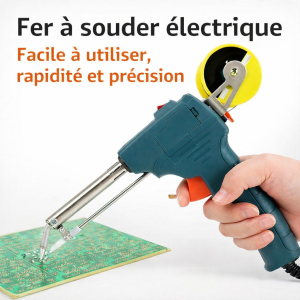 Pistolet à Souder Automatique – Fer à Souder Électrique à Étamage Intégré – 60W