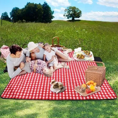 Nappe de Pique-Nique Imperméable 180×180 cm – Tapis Extérieur Pliable – Plage, Camping & Jardin – Grande Surface Familiale – Image 5