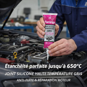 Joint Silicone Haute Température Gris Flamingo F189 – Pâte à Joint Moteur RTV 85g Anti-Fuite