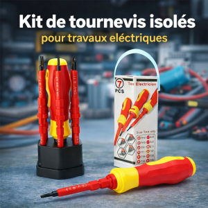 Kit Tournevis Électricien Isolé 7 en 1 – Qualité Premium & Sécurité Maximale