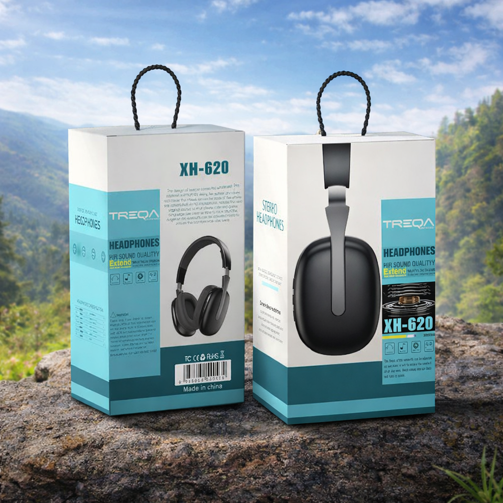 Casque Bluetooth TREQA XH-620 – Casque Sans Fil Haute Qualité – Son Stéréo, Confort Optimal & Autonomie Longue Durée