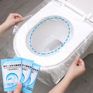 Lot de 50 Couvre-Sièges WC Jetables – Protection Hygiénique Toilette – Usage Unique