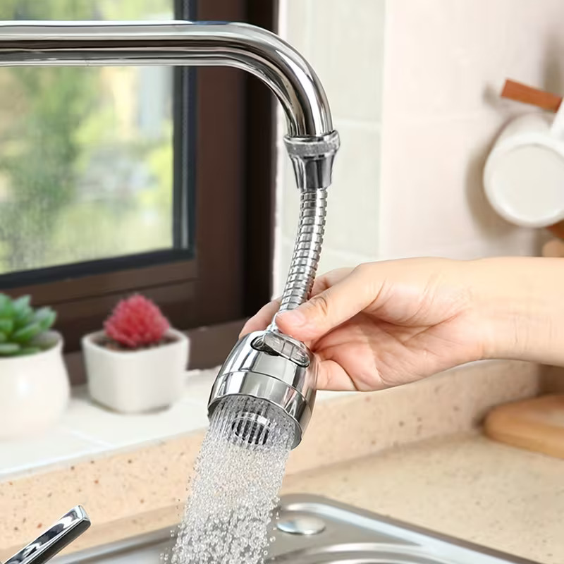 Extension de Robinet Flexible avec Douchette – Économiseur d’Eau Rotatif 360°