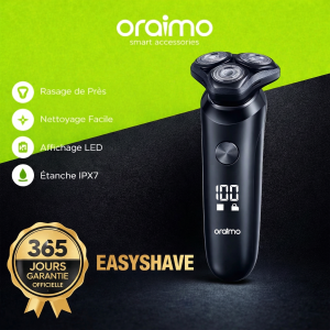 Rasoir Électrique Oraimo EasyShave ORS-280 – Étanche IPX7 – Rasage Précis & Rechargeable