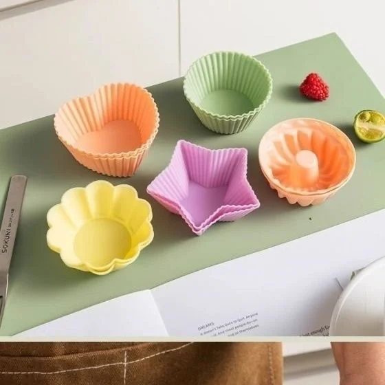 Lot de 12 Moules à Cupcake en Silicone – Qualité Premium & Anti-adhésif