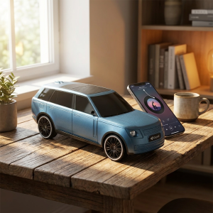 Enceinte Bluetooth Solaire Rechargeable Design Voiture – Haut-Parleur Portable avec Support Smartphone – HF-F119