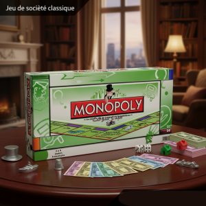Jeu de Société Monopoly Classique – Jeu de Plateau Familial pour Enfants et Adultes