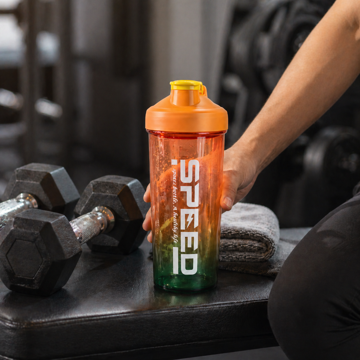 Shaker Sport 800 ml – Gourde de Sport Étanche avec Couvercle Rabattable – Image 4