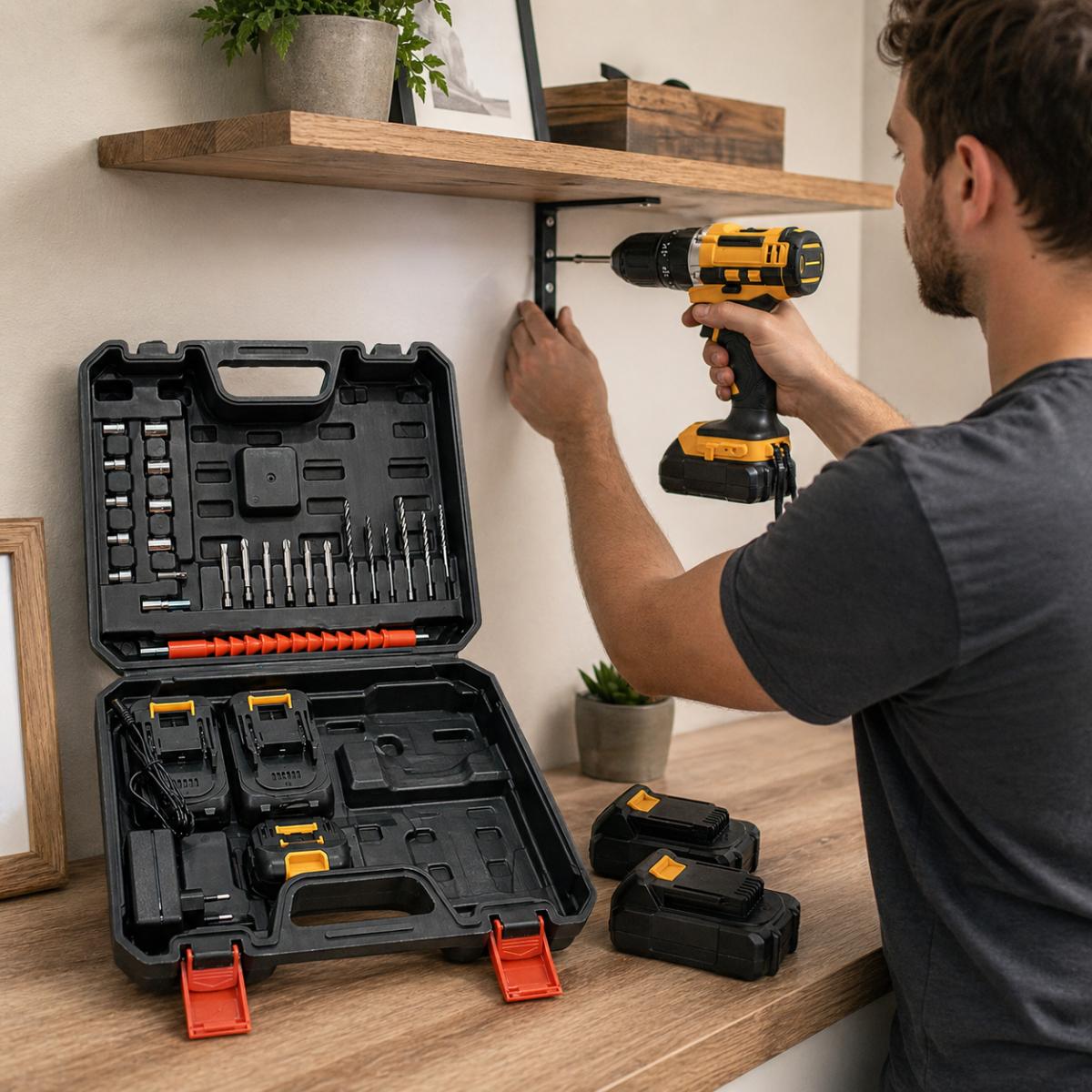 Visseuse Sans Fil avec 2 Batteries en Pack – Coffret Complet avec Accessoires – Image 4