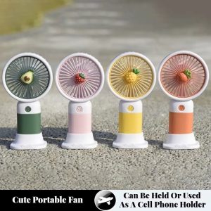 Mini Ventilateur Portable USB Design Fruits – Qualité Premium & Support Téléphone