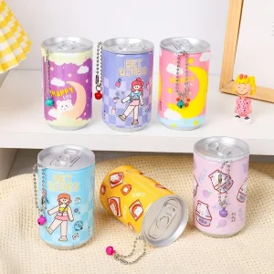 Canette de 30 Lingettes Humides Mignonnes Girl – Format Voyage Pratique avec Boîte Décorative
