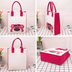 Sac Cabas en Feutre avec Motif – Sac Shopping Rigide & Léger pour Courses, Cadeaux, Rangement & Sorties