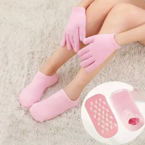 Gants et Chaussettes Hydratants en Gel – Soin Douceur pour Mains et Pieds, Taille Standard, Plusieurs Couleurs
